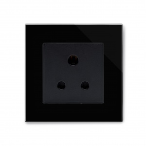 RT 15A Round Pin Socket (50mmx50mm) Black